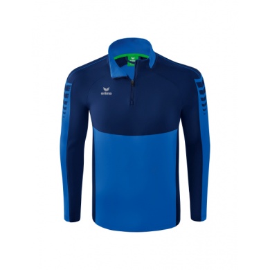 Erima Sport Long Sleeve Six Wings Training Top (100% Polyester, Stand-up Collar, 1/2 Zip) Royal Blue/Navy Blue Boys